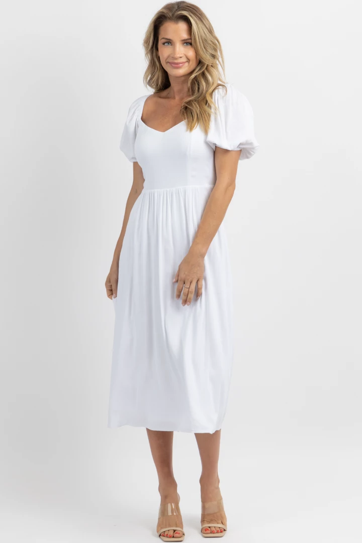 SUGARLIPS ALESSI PUFF SLEEVE POPLIN MIDI DRESS NEW ARRIVALS 2 SUGARLIPS ALESSI PUFF SLEEVE POPLIN MIDI DRESS NEW ARRIVALS