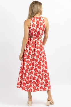 SUNDAY UP NEW ARRIVALS ALOHA CUTOUT SLEEVELESS MIDI DRESS *BACK IN STOCK*