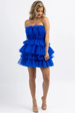 MABLE ALREADY RSVP'D BLUE TULLE DRESS NEW ARRIVALS