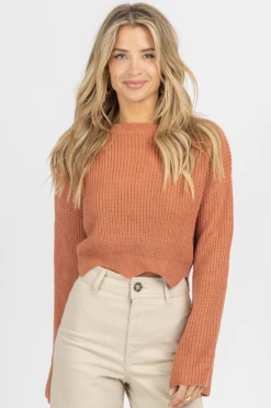 DEE ELLY SIENNA BELL SLEEVE CROPPED SWEATER 9 DEE ELLY SIENNA BELL SLEEVE CROPPED SWEATER