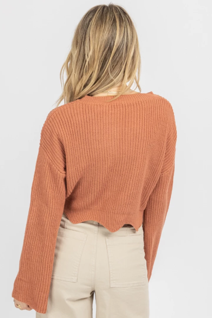 DEE ELLY SIENNA BELL SLEEVE CROPPED SWEATER 7 DEE ELLY SIENNA BELL SLEEVE CROPPED SWEATER