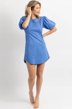 DAY + MOON AZURE PUFF SLEEVE POPLIN MINI DRESS 10 DAY + MOON AZURE PUFF SLEEVE POPLIN MINI DRESS