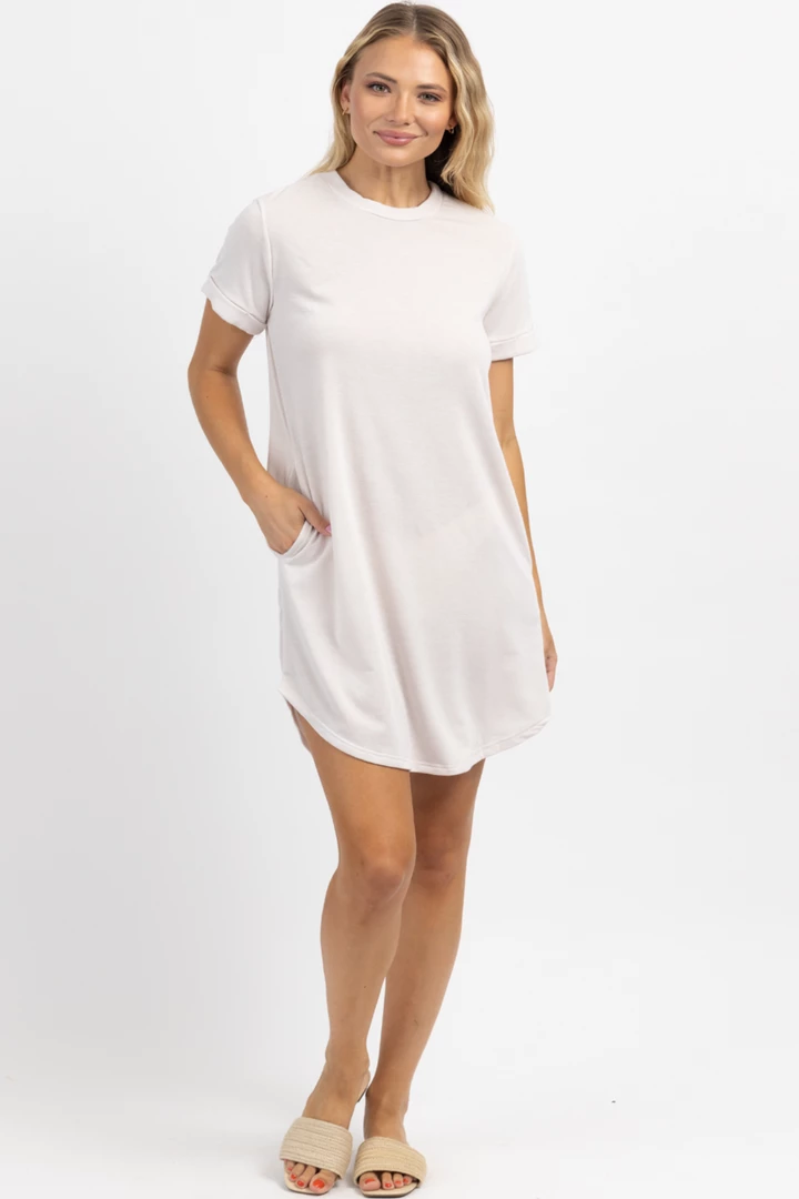 CHERISH NEW ARRIVALS BEIGE SHIFT + SHOUT MINI DRESS 1 CHERISH NEW ARRIVALS BEIGE SHIFT + SHOUT MINI DRESS