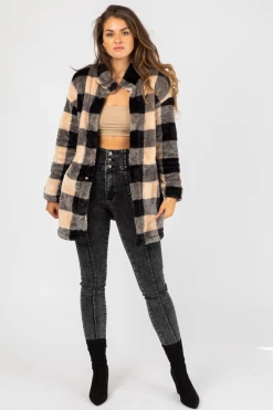 TREND NOTES CLOTHING BLACK ACID WASH 3 BUTTON JEANS