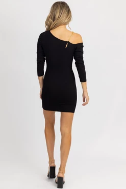 ENDLESS BLU BLACK ASYMMETRICAL CHAIN TRIM MINI DRESS *BACK IN STOCK* 11 ENDLESS BLU BLACK ASYMMETRICAL CHAIN TRIM MINI DRESS *BACK IN STOCK*