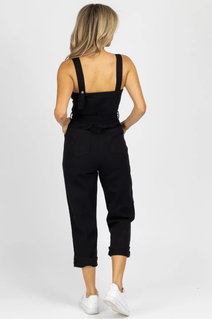 FORE COLLECTION BLACK BUSTIER BUTTON FRONT JUMPSUIT *BACK IN STOCK* 6 FORE COLLECTION BLACK BUSTIER BUTTON FRONT JUMPSUIT *BACK IN STOCK*
