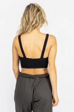 DYNAMIC FASHION BLACK ESSENTIAL RIBBED V-NECK CROP *BACK IN STOCK* CLOTHING 9 DYNAMIC FASHION BLACK ESSENTIAL RIBBED V-NECK CROP *BACK IN STOCK* CLOTHING