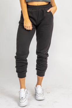 THE FREE YOGA CLOTHING BLACK FLEECED BASIC JOGGER