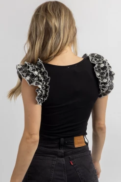 ENDLESS BLU AUDREY FLORAL RUFFLED STRAP TANK NEW ARRIVALS