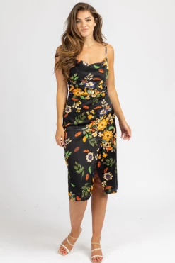 RENAMED BLACK FLORAL MADDY SLIP DRESS *BACK IN STOCK*