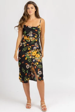 RENAMED BLACK FLORAL MADDY SLIP DRESS *BACK IN STOCK*