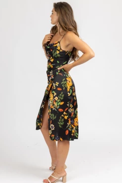 RENAMED BLACK FLORAL MADDY SLIP DRESS *BACK IN STOCK*