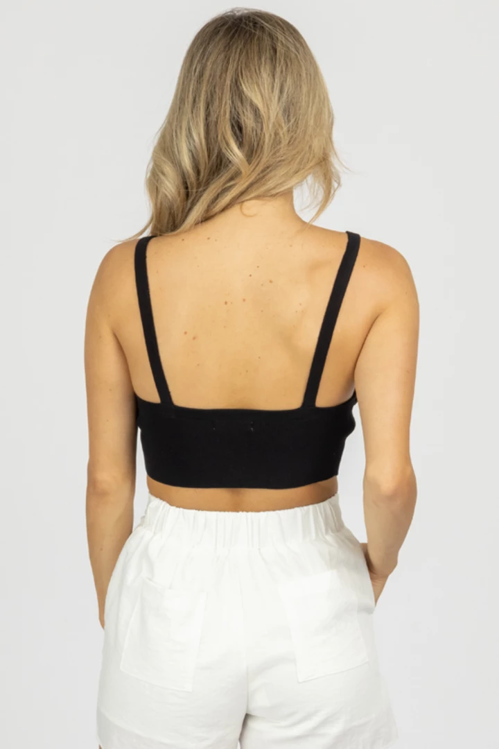 MISS LOVE BLACK KNIT RIBBED CROP TANK *BACK IN STOCK* 4 MISS LOVE BLACK KNIT RIBBED CROP TANK *BACK IN STOCK*