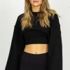 DESSIN STUDIO BLACK LAYERED TANK + WIDE ARM PULLOVER NEW ARRIVALS