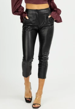 FATE BY LFD BLACK PLEATED HIGH RISE PANTS