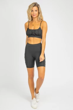 THE FREE YOGA RUCHED BIKER SHORT SET CLOTHING