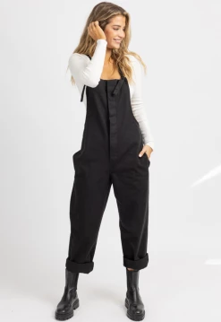 FORE COLLECTION BLACK STRAIGHT LEG BUTTONED OVERALL NEW ARRIVALS 7 FORE COLLECTION BLACK STRAIGHT LEG BUTTONED OVERALL NEW ARRIVALS
