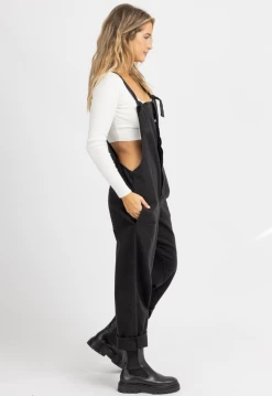 FORE COLLECTION BLACK STRAIGHT LEG BUTTONED OVERALL NEW ARRIVALS 8 FORE COLLECTION BLACK STRAIGHT LEG BUTTONED OVERALL NEW ARRIVALS