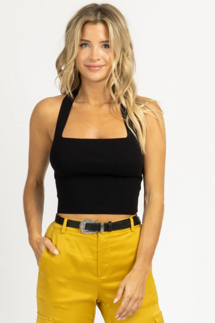 LE LIS CLOTHING BLACK TIE BACK KNIT CAMI *BACK IN STOCK* 4 LE LIS CLOTHING BLACK TIE BACK KNIT CAMI *BACK IN STOCK*