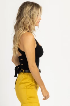 LE LIS CLOTHING BLACK TIE BACK KNIT CAMI *BACK IN STOCK* 9 LE LIS CLOTHING BLACK TIE BACK KNIT CAMI *BACK IN STOCK*