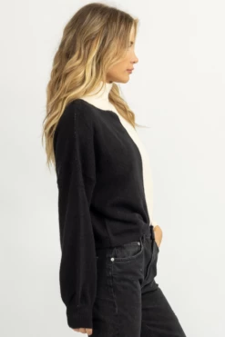 FORE COLLECTION IVORY + BLACK TURTLENECK SWEATER NEW ARRIVALS 8 FORE COLLECTION IVORY + BLACK TURTLENECK SWEATER NEW ARRIVALS