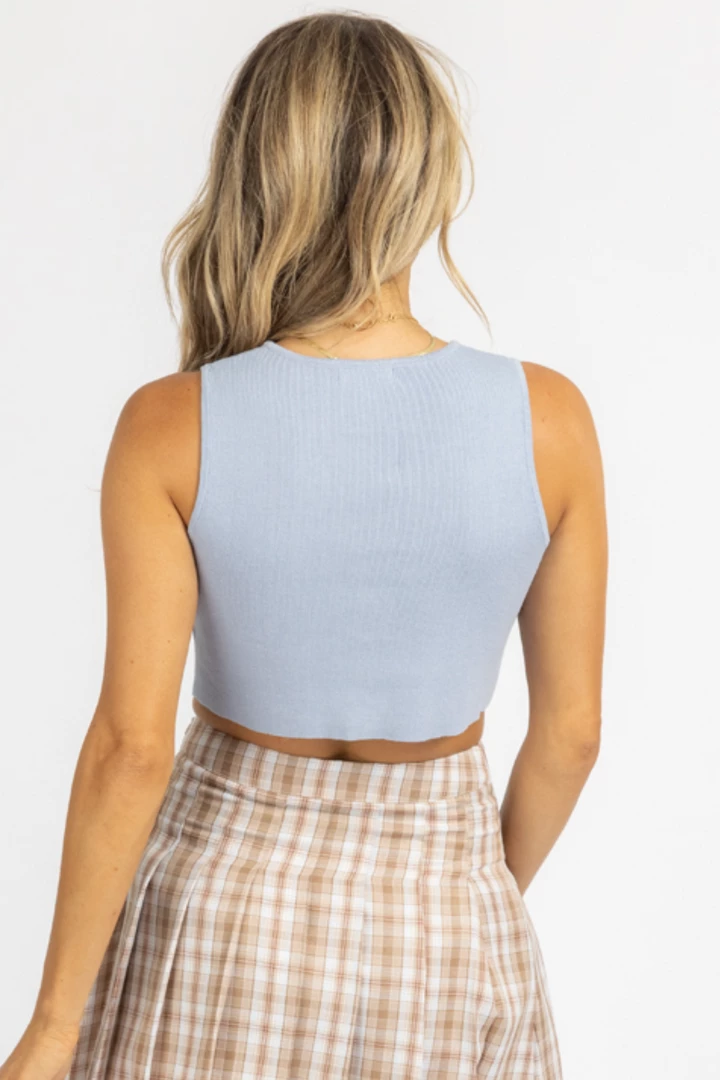 MISS LOVE CLOTHING LIGHT BLUE RIB BUTTON CROP TANK 5 MISS LOVE CLOTHING LIGHT BLUE RIB BUTTON CROP TANK