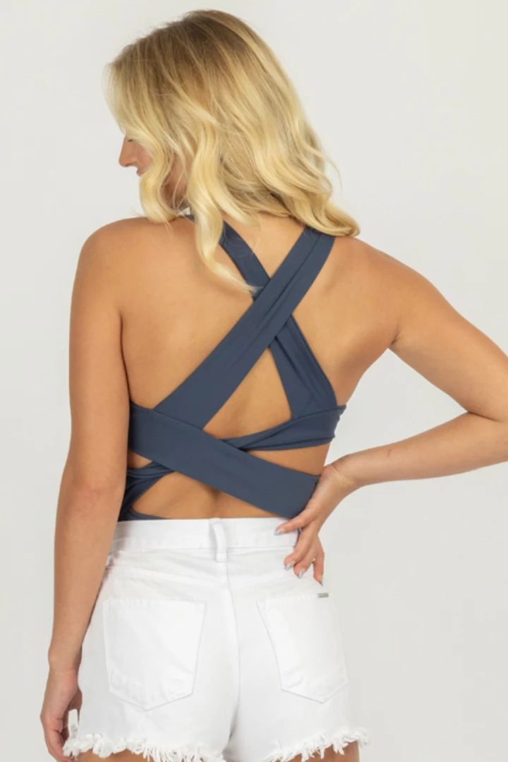 LE LIS CLOTHING DARK BLUE STRAPPY SQUARENECK BODYSUIT 2 LE LIS CLOTHING DARK BLUE STRAPPY SQUARENECK BODYSUIT