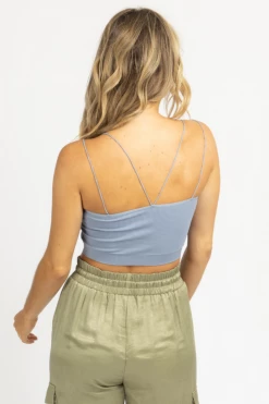 DYNAMIC FASHION LIGHT BLUE SPAGHETTI STRAP RIBBED CROP *BACK IN STOCK* 9 DYNAMIC FASHION LIGHT BLUE SPAGHETTI STRAP RIBBED CROP *BACK IN STOCK*