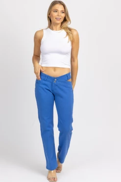 ET CLET BLUE WAIST CUTOUT DENIM PANT NEW ARRIVALS