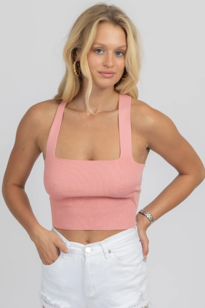 LE LIS BLUSH TIE BACK KNIT CAMI NEW ARRIVALS 2 LE LIS BLUSH TIE BACK KNIT CAMI NEW ARRIVALS