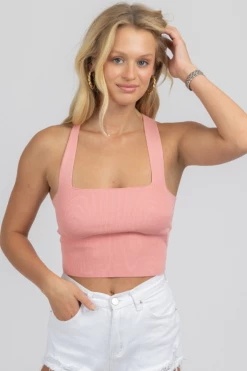 LE LIS BLUSH TIE BACK KNIT CAMI NEW ARRIVALS