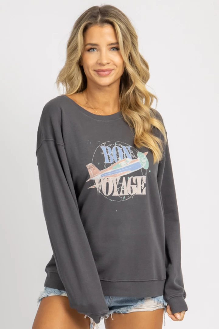 PROMESA BON VOYAGE GRAPHIC PULLOVER CLOTHING 2 PROMESA BON VOYAGE GRAPHIC PULLOVER CLOTHING