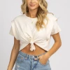 TONY MARY BONE RUFFLE SLEEVE TIE TEE CLOTHING