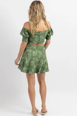 LE LIS BOTANICAL RUFFLED HEM SKIRT SET