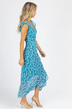 DEE ELLY BRIGHT BLUE FLORAL RUFFLED MAXI DRESS NEW ARRIVALS 8 DEE ELLY BRIGHT BLUE FLORAL RUFFLED MAXI DRESS NEW ARRIVALS