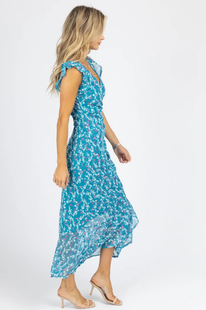 DEE ELLY BRIGHT BLUE FLORAL RUFFLED MAXI DRESS NEW ARRIVALS 4 DEE ELLY BRIGHT BLUE FLORAL RUFFLED MAXI DRESS NEW ARRIVALS