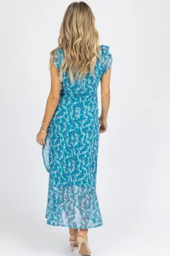 DEE ELLY BRIGHT BLUE FLORAL RUFFLED MAXI DRESS NEW ARRIVALS 9 DEE ELLY BRIGHT BLUE FLORAL RUFFLED MAXI DRESS NEW ARRIVALS