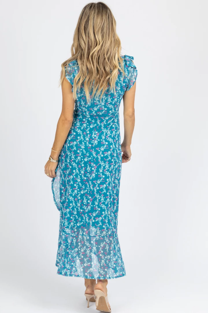 DEE ELLY BRIGHT BLUE FLORAL RUFFLED MAXI DRESS NEW ARRIVALS 5 DEE ELLY BRIGHT BLUE FLORAL RUFFLED MAXI DRESS NEW ARRIVALS