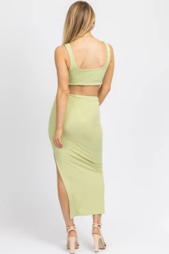 EDIT BY NINE MELON TWIST FRONT MIDI SKIRT SET