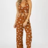 ENDLESS BLU CAMEL TIE-BACK CROP + PANT SET NEW ARRIVALS