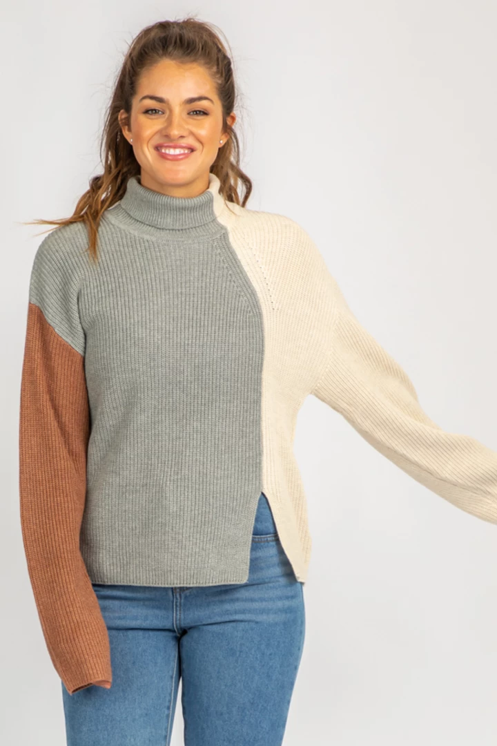 WHITEROOM + CACTUS CAFE COLORBLOCK KNIT 1 WHITEROOM + CACTUS CAFE COLORBLOCK KNIT