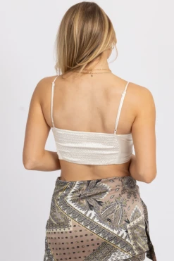 HEY BABE CHAMPAGNE SATIN LACE CROP TANK NEW ARRIVALS 13 HEY BABE CHAMPAGNE SATIN LACE CROP TANK NEW ARRIVALS