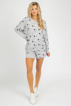 MAZIK CHARCOAL STAR LOUNGE SET