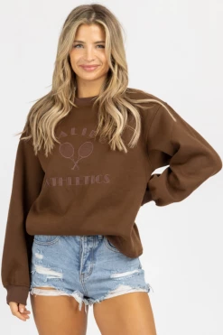 BAILEY ROSE CHOCOLATE MALIBU ATHLETICS PULLOVER *BACK IN STOCK* BEST SELLERS