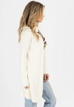 HEM & THREAD INC. NEW ARRIVALS CREAM COZIEST OPEN FRONT CARDIGAN 16 HEM & THREAD INC. NEW ARRIVALS CREAM COZIEST OPEN FRONT CARDIGAN