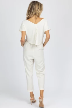 MABLE BEST SELLERS CREAM TOP + BOTTOM JOINT JUMPSUIT *BACK IN STOCK*