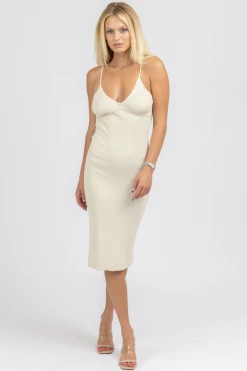 MISS LOVE NATURAL UNDERWIRE KNIT MIDI DRESS 7 MISS LOVE NATURAL UNDERWIRE KNIT MIDI DRESS