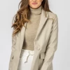 LE LIS CLOTHING CREAM VEGAN LEATHER BLAZER