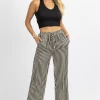 DEE ELLY CREAM + BLACK STRIPED WIDE LEG PANT NEW ARRIVALS