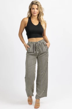 DEE ELLY CREAM + BLACK STRIPED WIDE LEG PANT NEW ARRIVALS 12 DEE ELLY CREAM + BLACK STRIPED WIDE LEG PANT NEW ARRIVALS